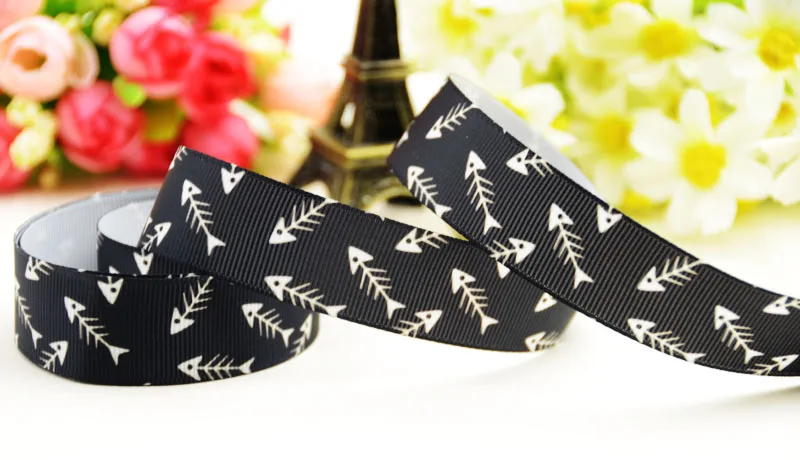 7/8 &quot(22 мм) рыбья кость мультфильм печатных корсажная лента вечерние украшения 10