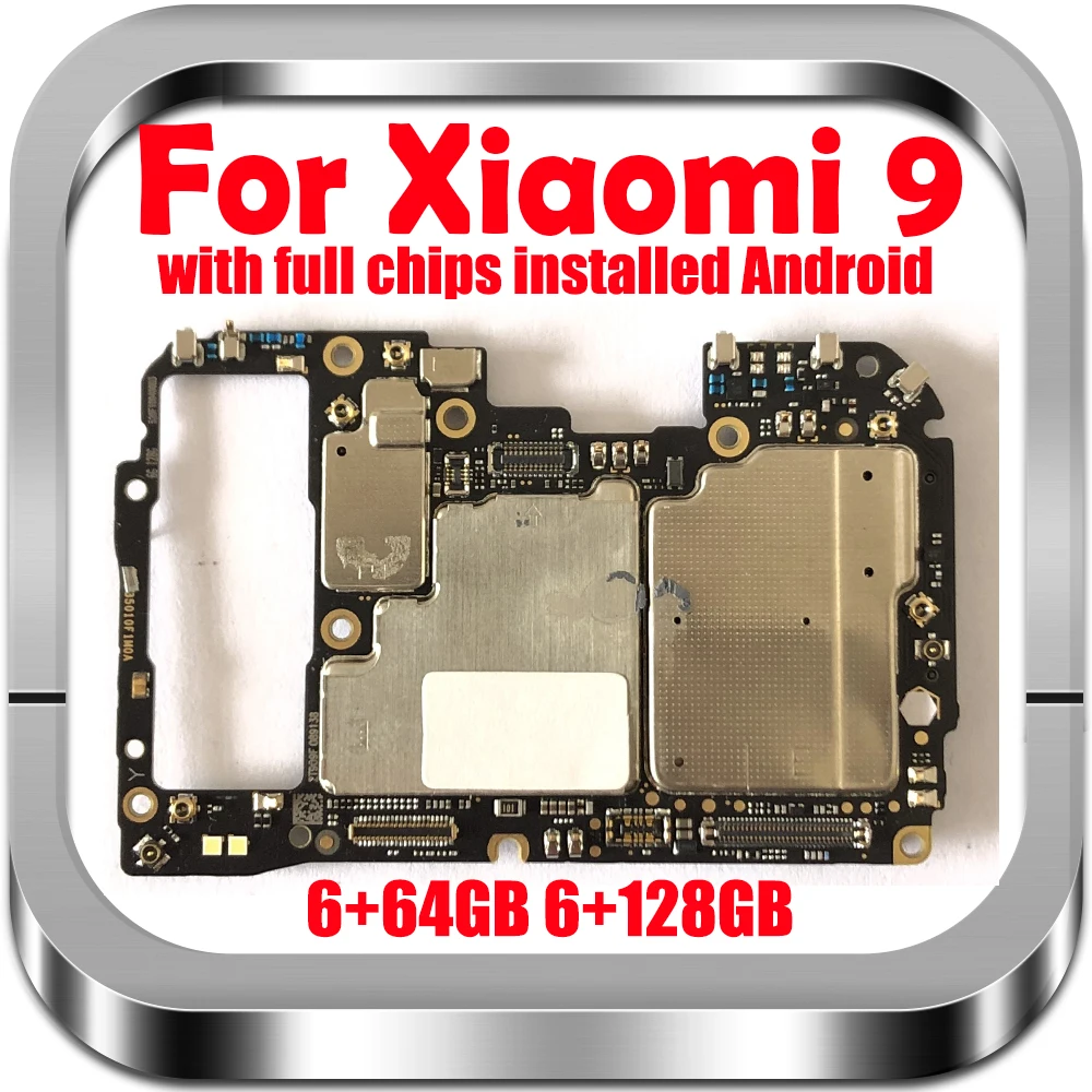 Unlocked Main Mobile Board Mainboard Motherboard With Chips Circuits Flex Cable For Xiaomi 9 Mi9 M9 Mi 128GB 64GB ROM | Мобильные