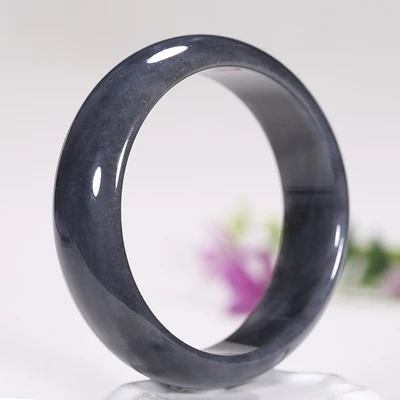 Ювелирные изделия Zheru натуральный нефритовый черный браслет 54-64 мм элегантные