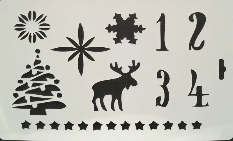 

18*26 Christmas pvc Layering Stencils for Diy scrapbook coloring,painting stencil,home decor diy etc. Product image