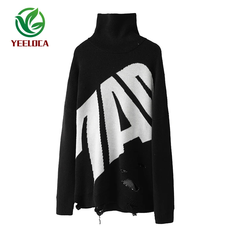 2019 дропшиппинг большой буквенный свитер для мужчин хип хоп дикий негабаритный