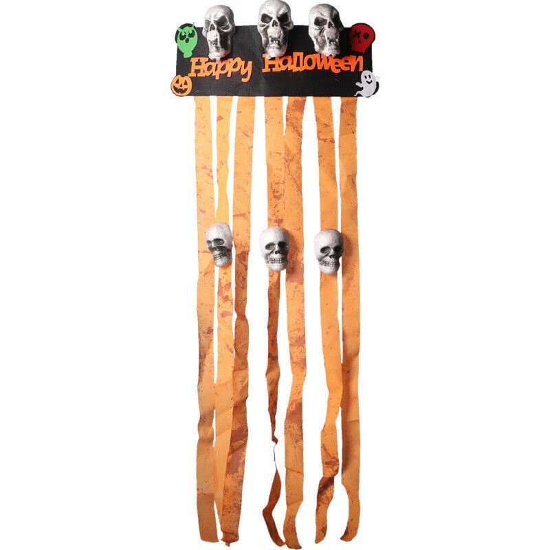 Halloween Hanging Decorations Props Scary Skull Ghost Curtain Outdoor Party Haunted House Grim Reaper Horror Door Decor | Дом и сад
