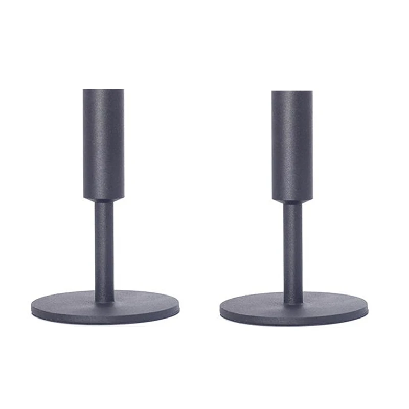 

2 шт. подсвечник однотонный металлический подсвечник Настольный Декор для дома офиса черный