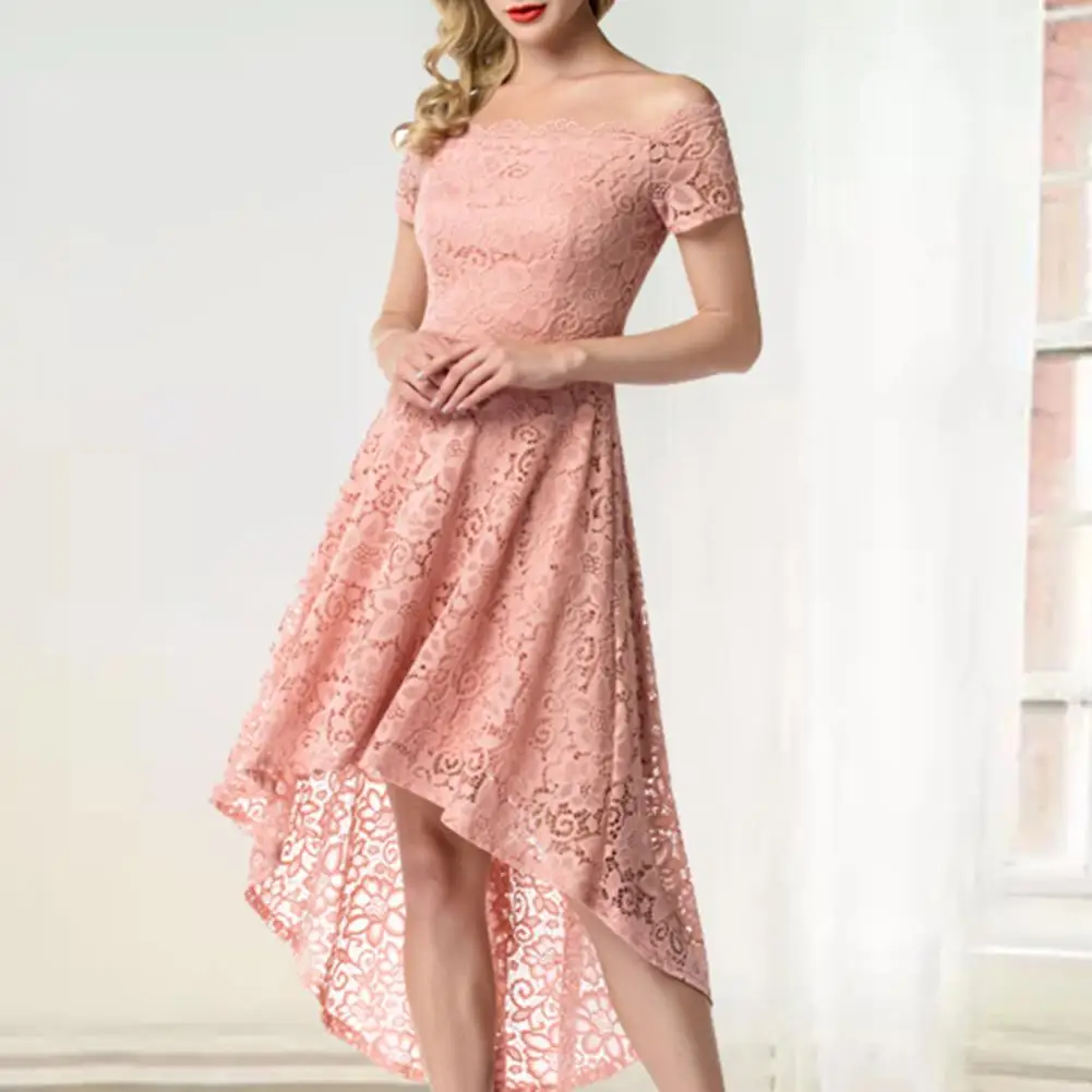 Sexy deep v neck backless summer pink dress women Elegant lace evening Holiday long party ladies 2019 | Женская одежда