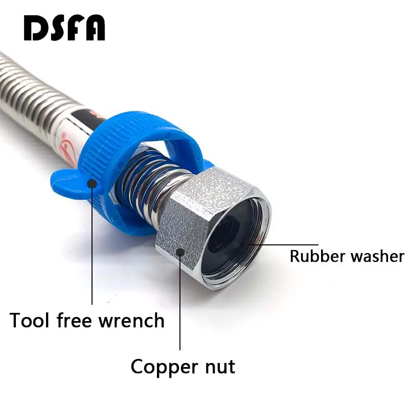 Гофрированный Сантехнический шланг из нержавеющей стали 304 водонагреватель для