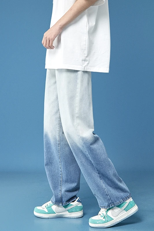 

Boys Summer Thin 2021 New Fashion Brand Ins Loose Straight Wide-Leg Pants