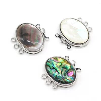 1pc fashion oval shape shell pendant charms natural abalone shell pendant for making jewerly necklace bracelet size 20x28mm