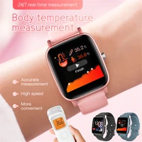 t98 men women sport smart watch body temperature ip67 waterproof bluetooth pedometer heart rate smartwatch for android ios phone