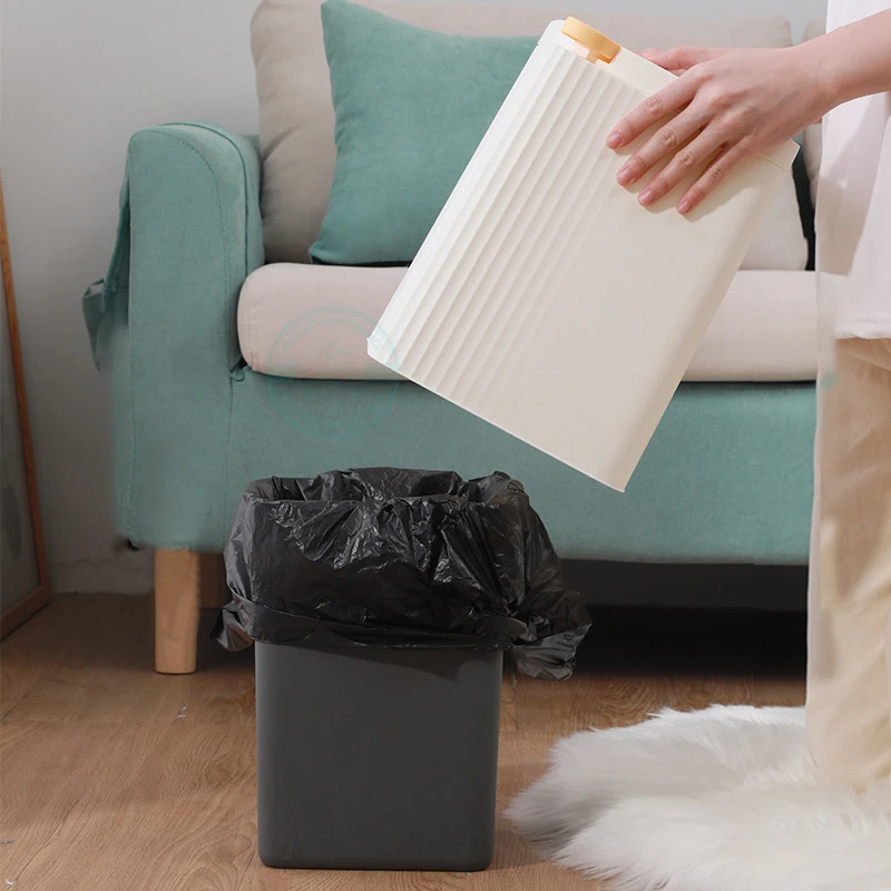 8L пресс мусорная корзина с крышкой большой емкости для кухни спальни ванной | Дом