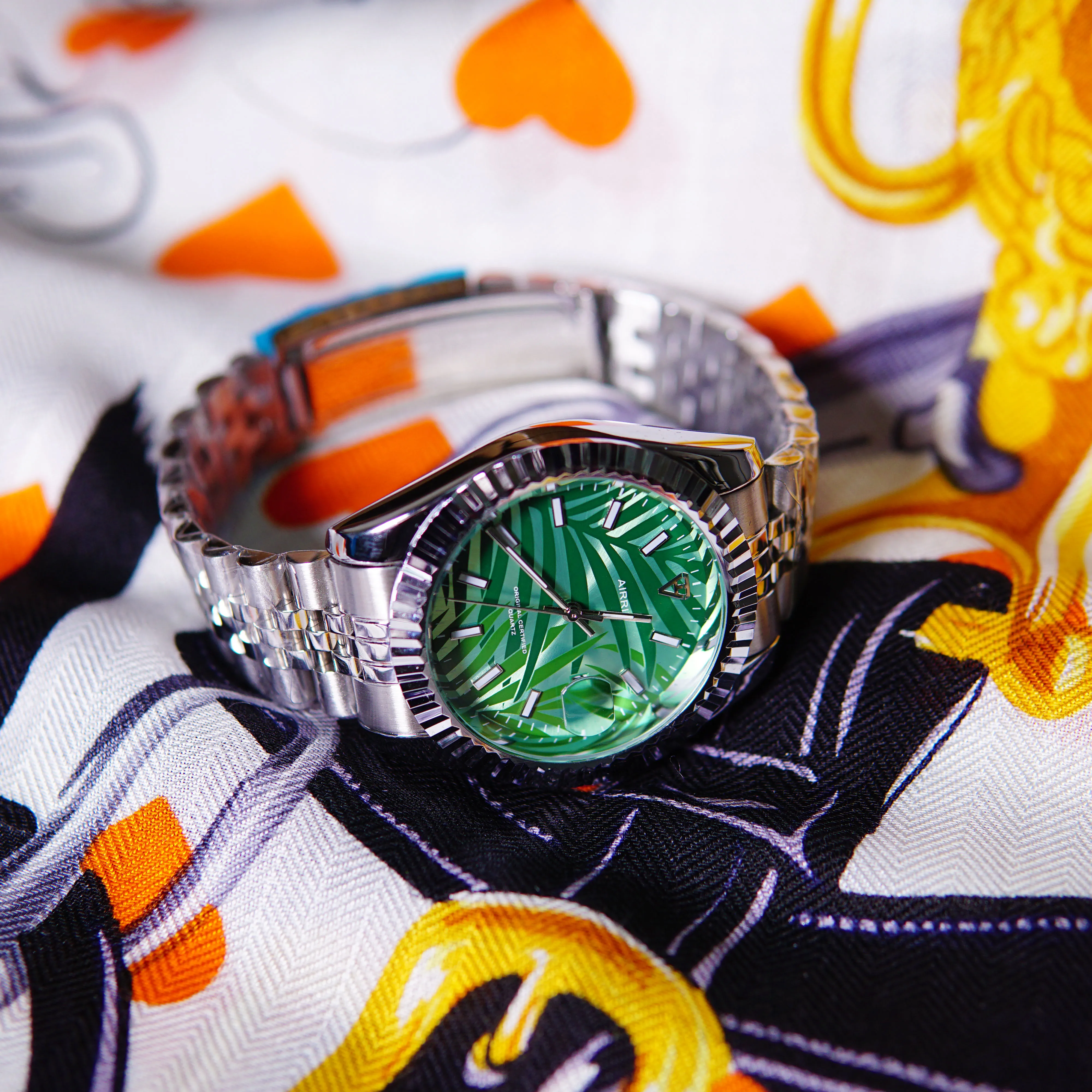 Мужские часы AIRRIT светящиеся кварцевые водонепроницаемость 30 м спортивные