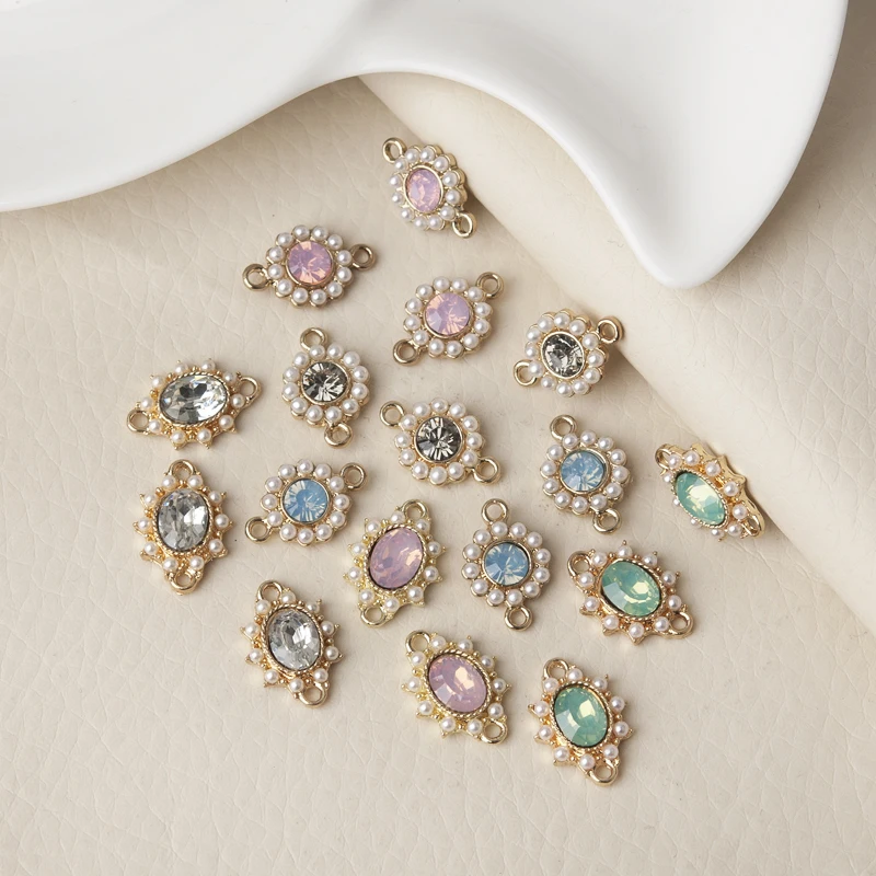 DoreenBeads цинковый сплав стиль королевского двора овальные золотые белые имитация