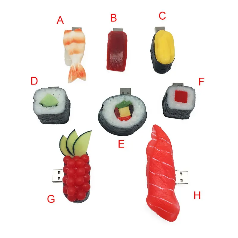 usb флеш-накопитель 128 ГБ memoria usb 2,0 лосось суши еда usb флешка 4 ГБ 8 ГБ 16 ГБ Флешка 32 Гб Флешка 64 Гб подарок