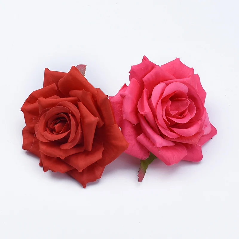 100pcs silk roses flowers wall bathroom accessories christmas decorations for home wedding cheap artificial plants bride brooch free global shipping