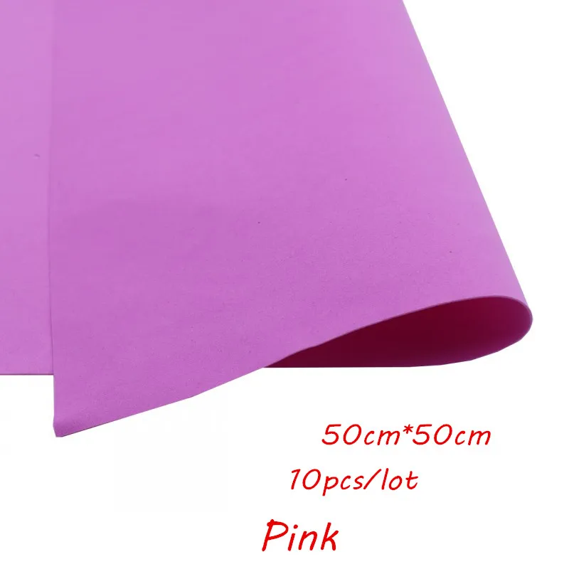 Pink 10 шт 50*50 см 0,8-1 мм Ручная работа Скрапбукинг Ремесло Скрапбукинг оберточная EVA губка пена бумага для цветочного фона DIY вечерние украшения - Цвет: Pink