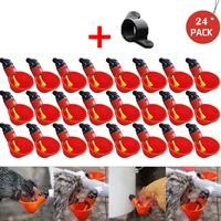 6101224pcs feed automatic bird coop poultry chicken fowl drinker water drinking cups livestock feeding watering supplies