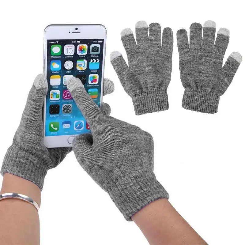 

1Pair Unisex Winter Warm Capacitive Knit Gloves Hand Warmer For Touches Screen Smart Phone