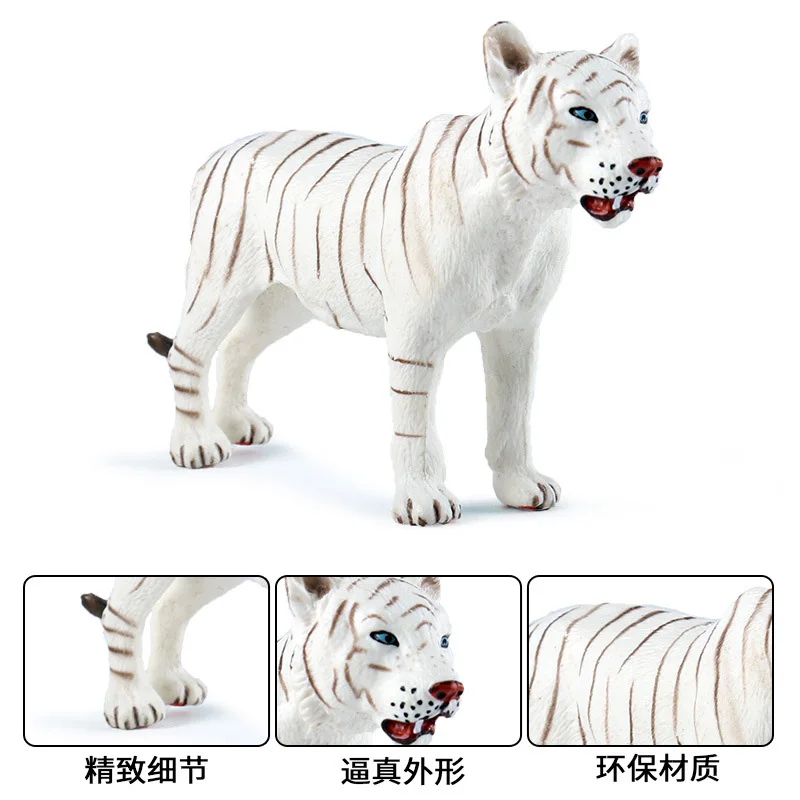 4 вида Моделирование Животное белый тигр статуэтки коллекционные игрушки диких