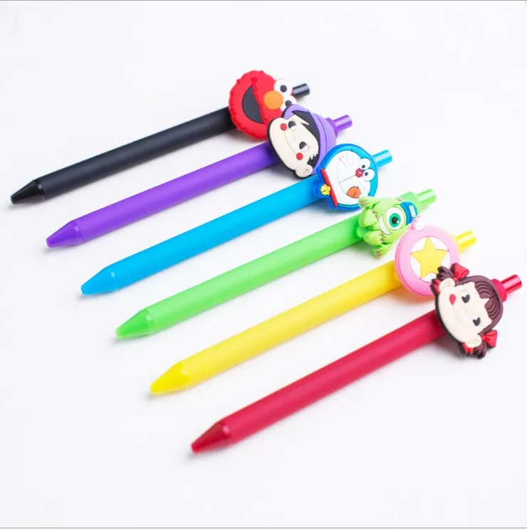 PEKO-chan doraemon Elmo Maruko конфетный цвет, матовый 0,5 мм черная гелиевая ручка для обучения канцтовары шариковая ручка для детей