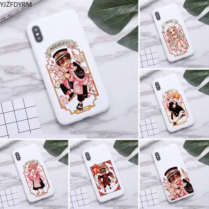 

Toilet Bound Hanako Kun Phone Case for iPhone 11 Pro Max X XR XS 8 7 6s Plus Candy white Silicone Cases
