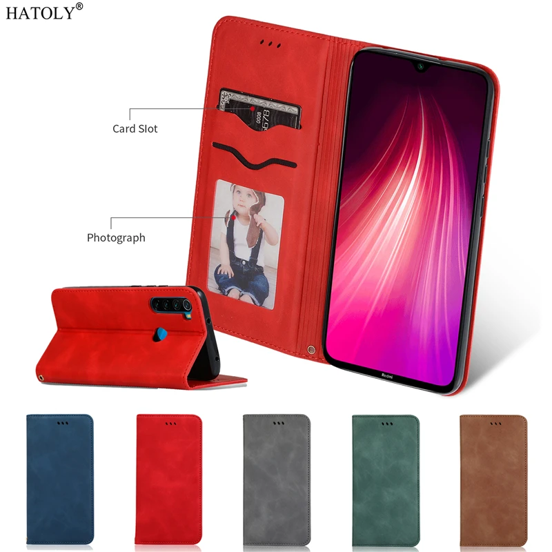 Чехол для Xiaomi Redmi Note 8 T кожаный чехол книжка с магнитной застежкой телефона