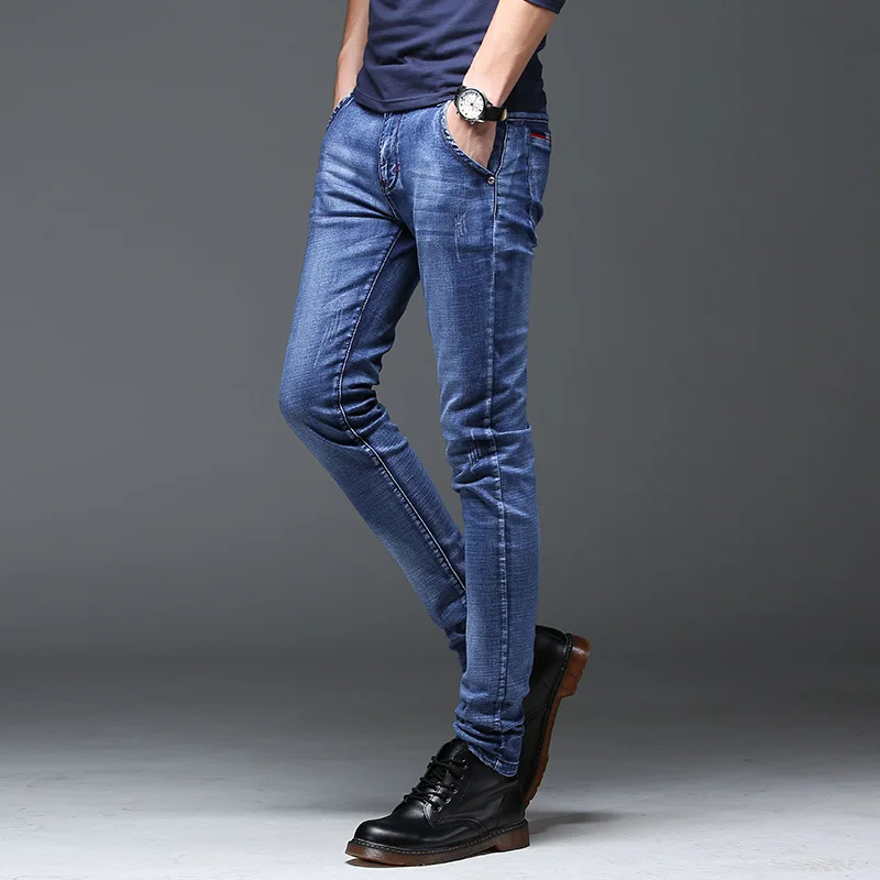 Джинсы для мужчин брюки обтягивающие Классические джинсы мужские дизайнерские