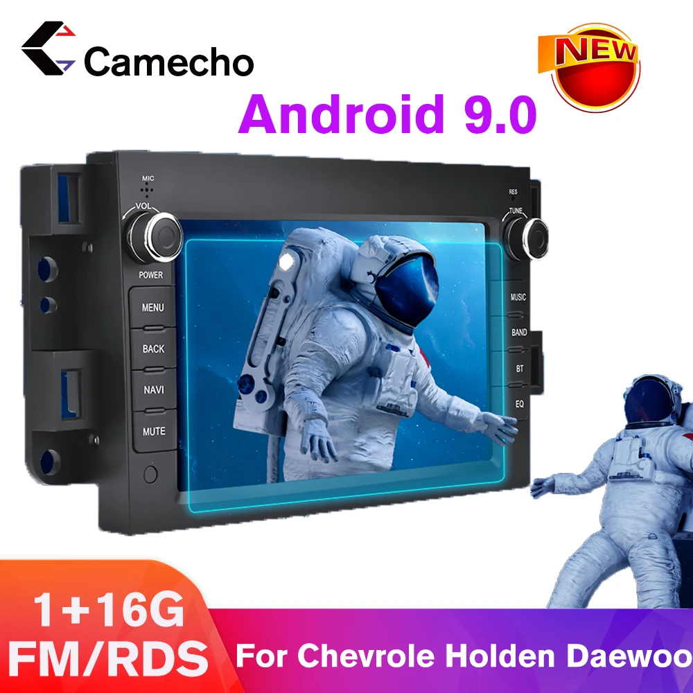 Camecho Android 9 1 RDS FM двойной USB + 16G автомобильное радио 7 дюймов Высокое разрешение GPS
