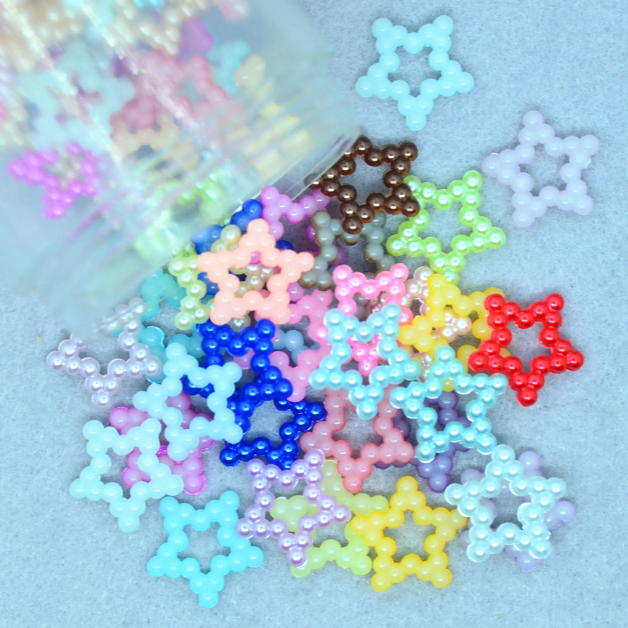 10 мм Смешанные Цвет головистой формы открытая футболка с жемчугом и Звездные