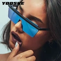 yooske trendy oversized sunglasses women square eywear gradient goggles vintage brand designer lady big frame outdoors glasses