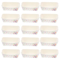 100pcs disposable paper food serving tray food packing box snack wrapping box