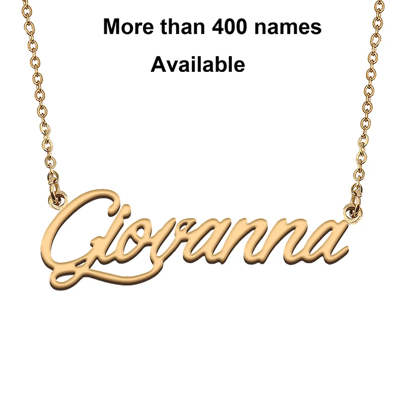

Cursive Initial Letters Name Necklace for Giovanna Birthday Party Christmas New Year Graduation Wedding Valentine Day Gift