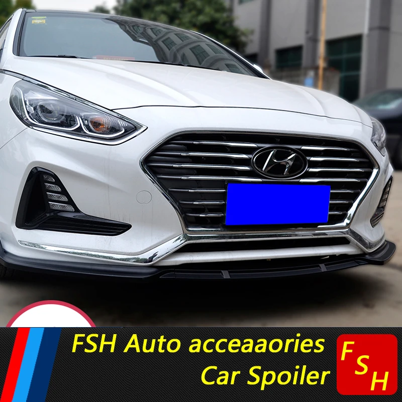Для Hyundai Sonata передний спойлер ABS бампер диффузор защитные бамперы для Body kit 2017