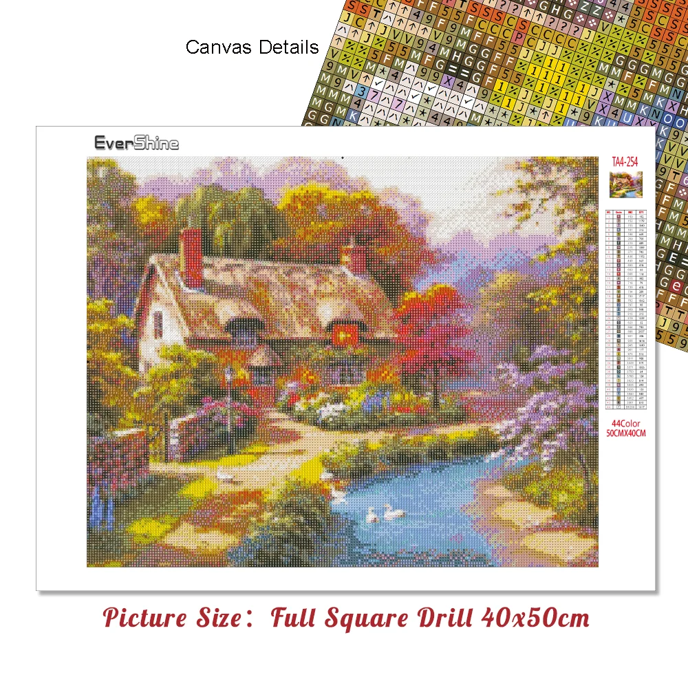 evershine 5d diy diamond embroidery house rhinestone pictures diamond painting landscape cross stitch kit home decoration free global shipping