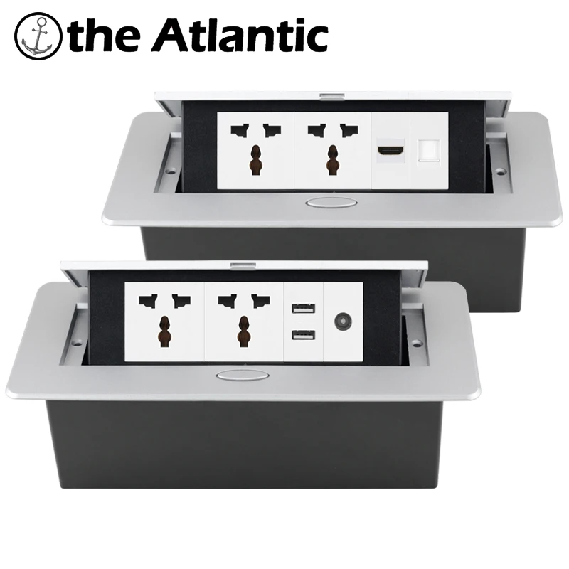 Универсальная Встраиваемая настольная розетка с удлинителем USB RJ45 ТВ HDMI