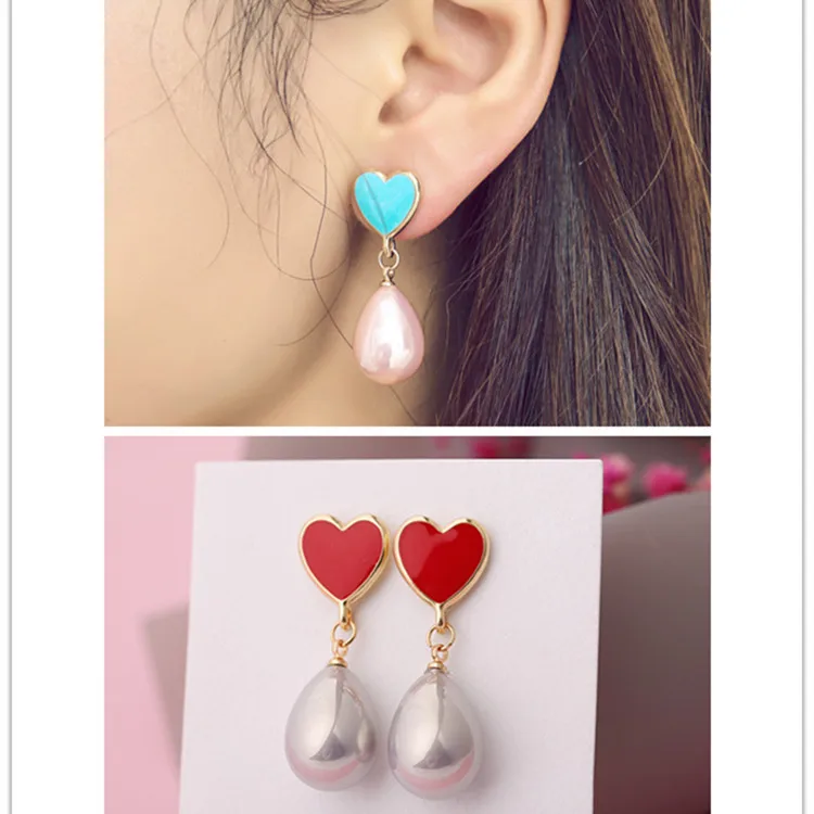 Длинные серьги подвески с жемчугом в Корейском стиле|Серьги-подвески| |