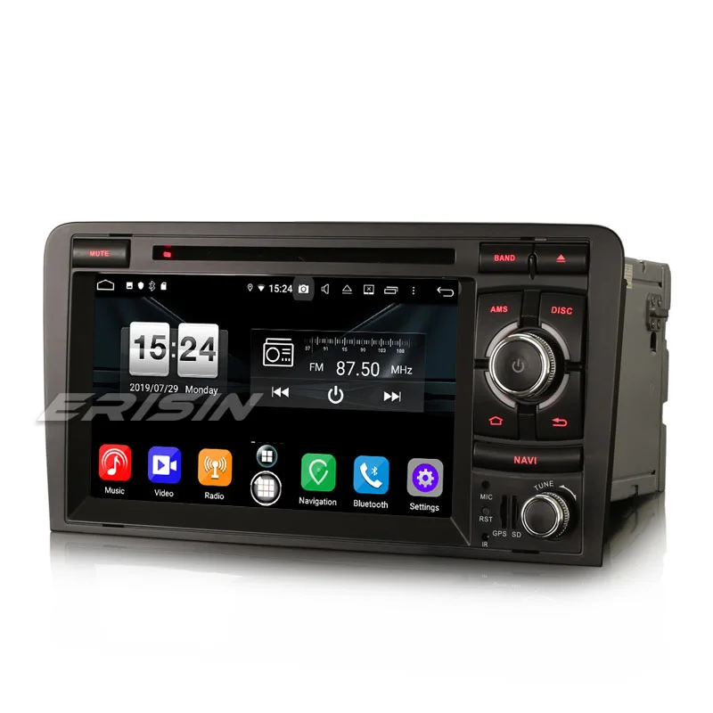 Erisin ES8737A 7-дюймовый Android 10 0 Octa Core 4GB RAM автомобильный DVD-плеер DSP Carplay для AUDI A3 S3 RS3 |