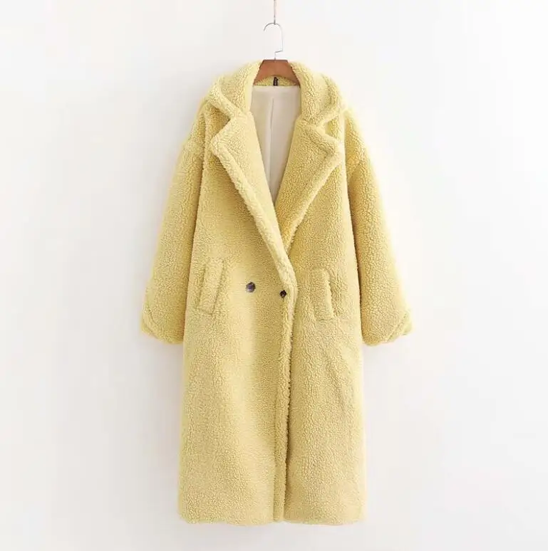 

Женское зимнее пальто большого размера из искусственного меха, Тедди, куртки и пальто, женская верхняя одежда, пальто из овечьей шерсти
