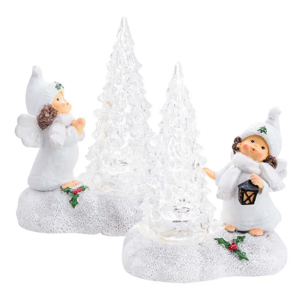 

Яркий светодиодный акриловый ночник, 3D изменение цвета, Рождественская елка, ангел, Декор, праздничный Настольный центр