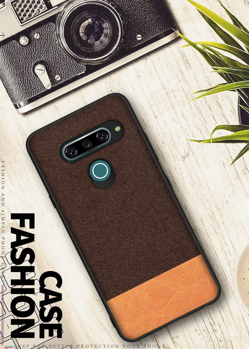 Aveuri роскошный тканевый чехол для телефона LG G8S G8 ThinQ Stylo 5 Coque Бизнес ПУ; кожа; силикон задняя крышка для LG V40 K40 чехол