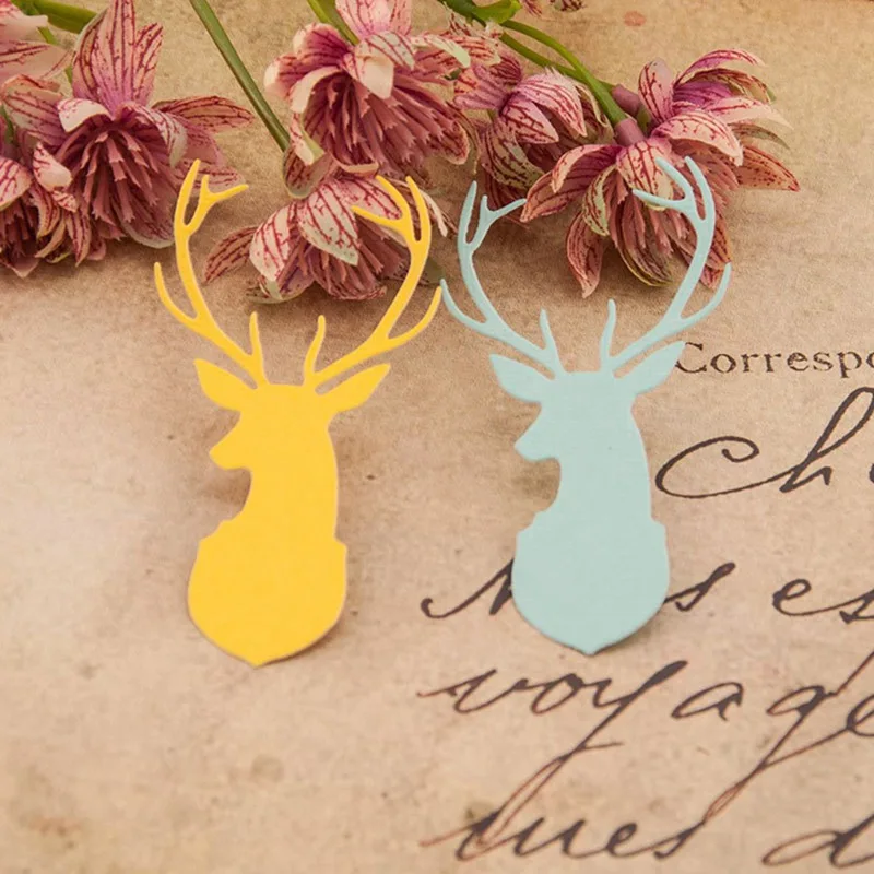 Металлические высекальные штампы в виде головы рождественского оленя для