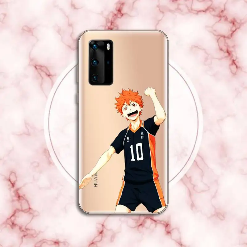 

Anime volleyball boy cut Phone Case Transparent for Xiaomi Redmi note 10 t 8 9 pro lite 11 Huawei P honor 8 10i 20 30 40