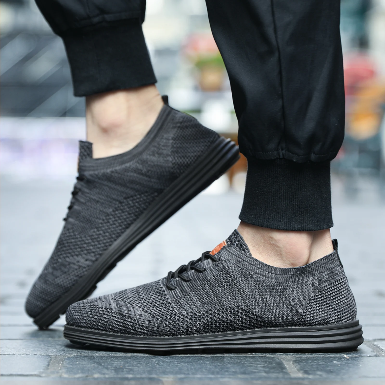 Мужская повседневная обувь деловая официальная с перфорацией типа броги ткань