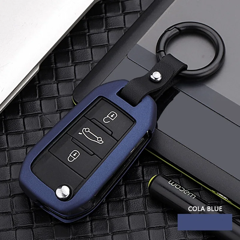 Откидной Чехол Cabon из оптоволокна для автомобильного ключа Citroen C4 CACTUS C5 C3 C4L Peugeot 508