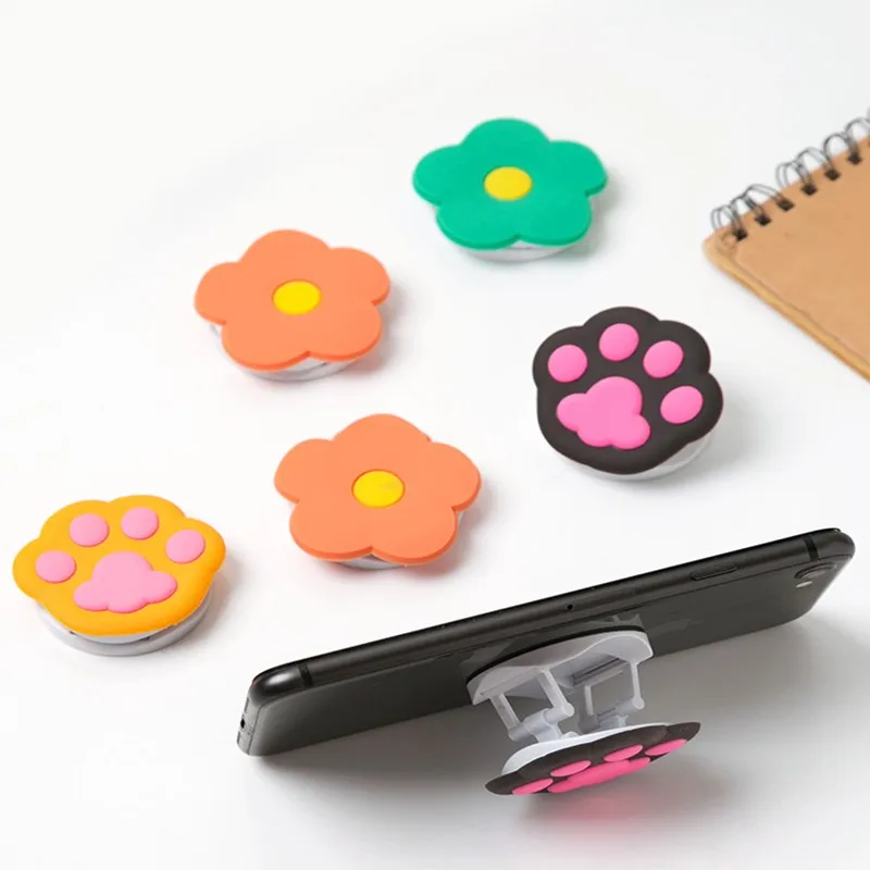 

Phone Bracket Cute 3D Animal Fold Phone Expanding Stand Finger Holder Panda Cat Paw Unicorn Phone Holder Stand
