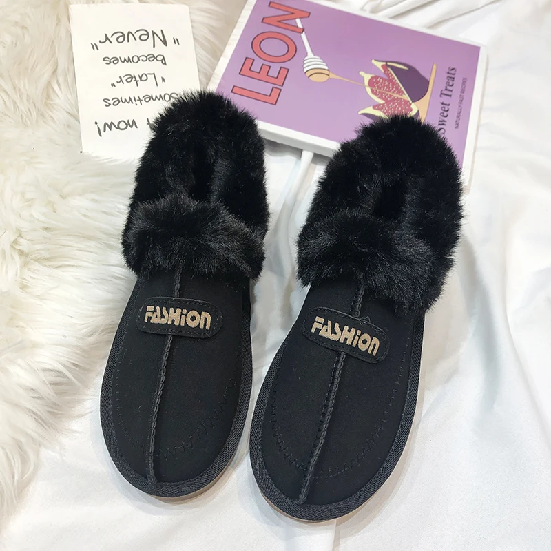 Aphixta/теплые зимние ботинки на меху женская повседневная обувь плоской подошве из