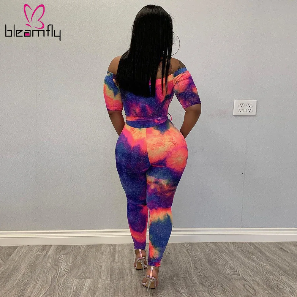 Женский Летний комбинезон с принтом Галактики длинным рукавом бодикон