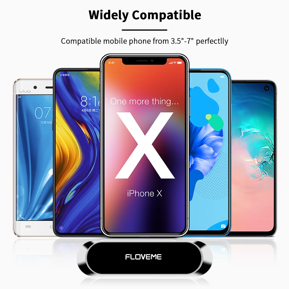 FLOVEME Магнитная Автомобильная Подставка для телефона iPhone samsung Xiaomi Мини полоса