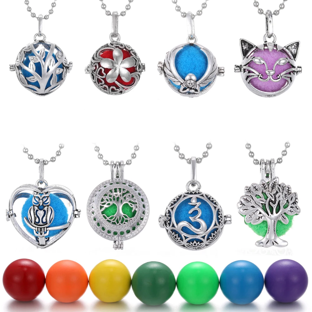 Дерево жизни цветок золотой колокольчик коробка клетка ожерелье медальон