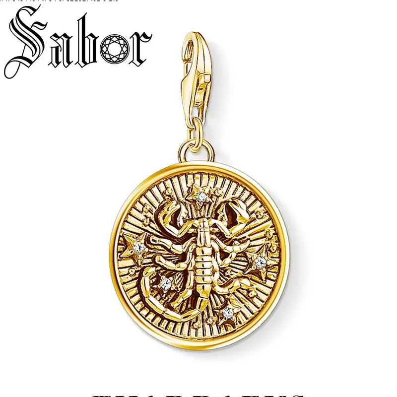 Знак зодиака Скорпион золотые подвески DIY ювелирные изделия аксессуары