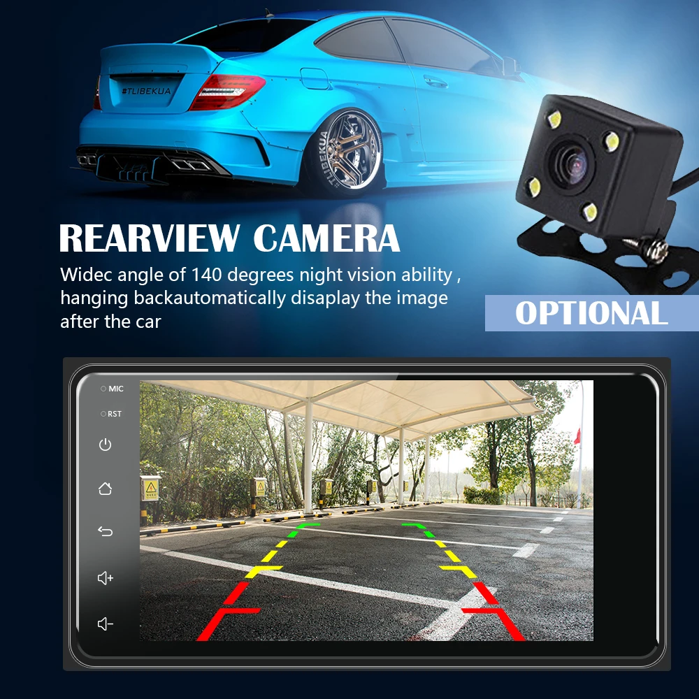 

AMPrime Android Car Radio Autoradio 7" Multimedia MP5 player Audio GPS WIFI Stereo Video MirrorLink 1+16G FM For Toyota Corolla