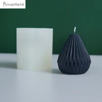 geometric line pear shaped candle silicone mold striped tapered diy candle molds candle molds for candle making supplies